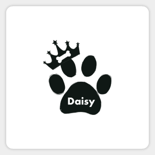 Daisy name made of hand drawn paw prints Sticker